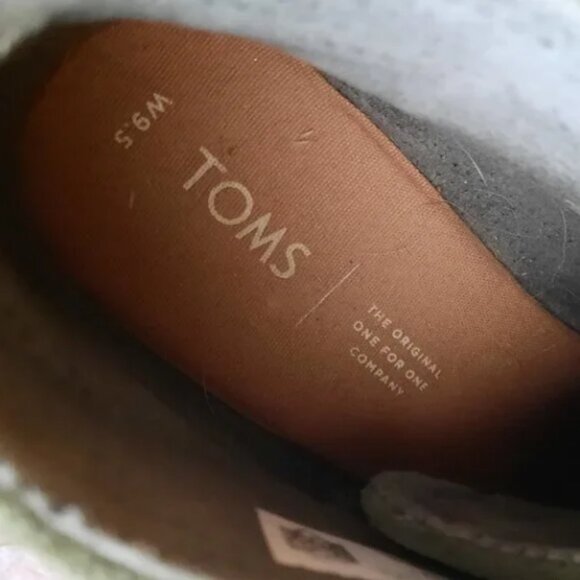 Green suede wedge heel booties - TOMS brand - Picture 7 of 9